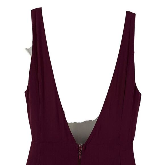 Show Me Your Mumu Womens Formal Jenn Maxi Dress Merlot Chiffon Belted NWT sz L - Picture 12 of 16
